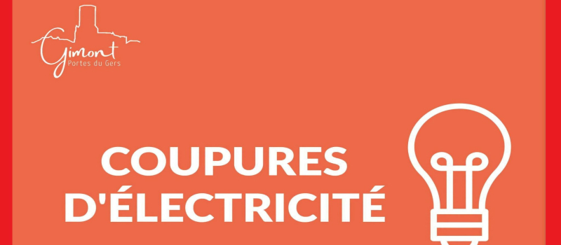 Coupure d'électricité programmée
