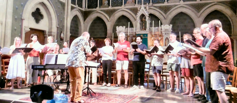 Après la première répétition d'"Un Voyage Choral  à Travers les Siècles "