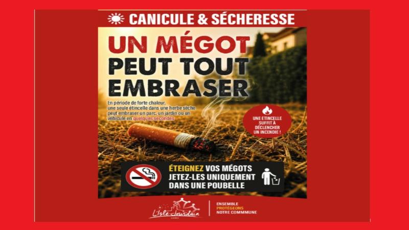 Risque d'incendie : soyons tous vigilants !