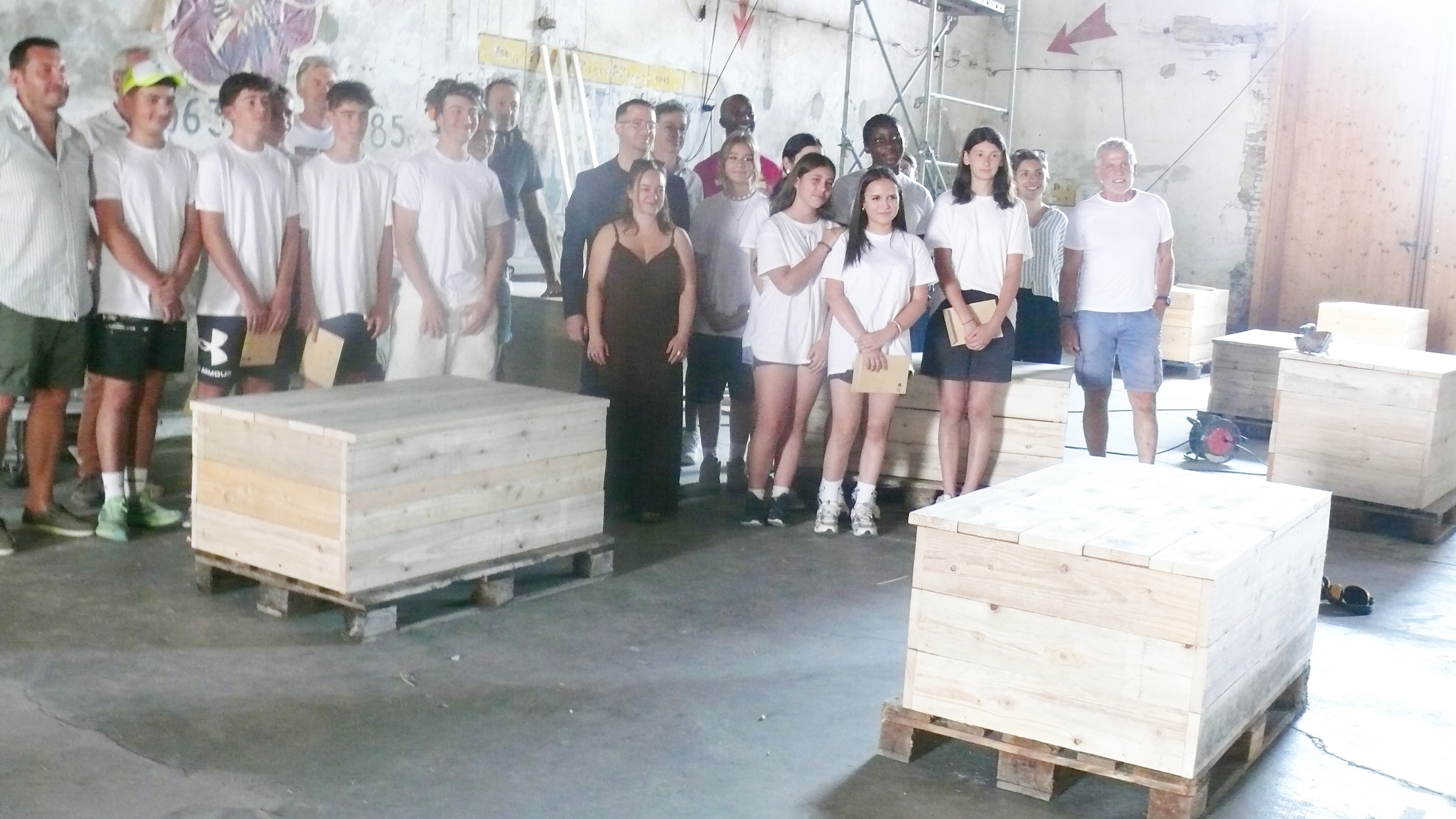 Les jeunes gersois  et les modules qu'ils ont créés.